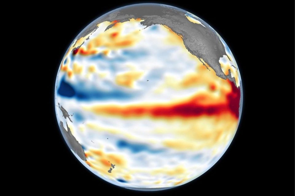 Imagem de satélite do El Niño