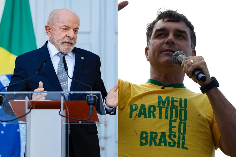 Luiz Inácio Lula da Silva e Flávio Bolsonaro