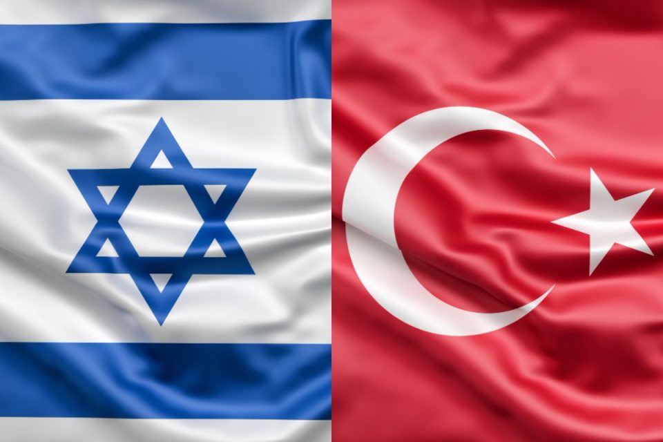 Bandeiras de Israel e Turquia