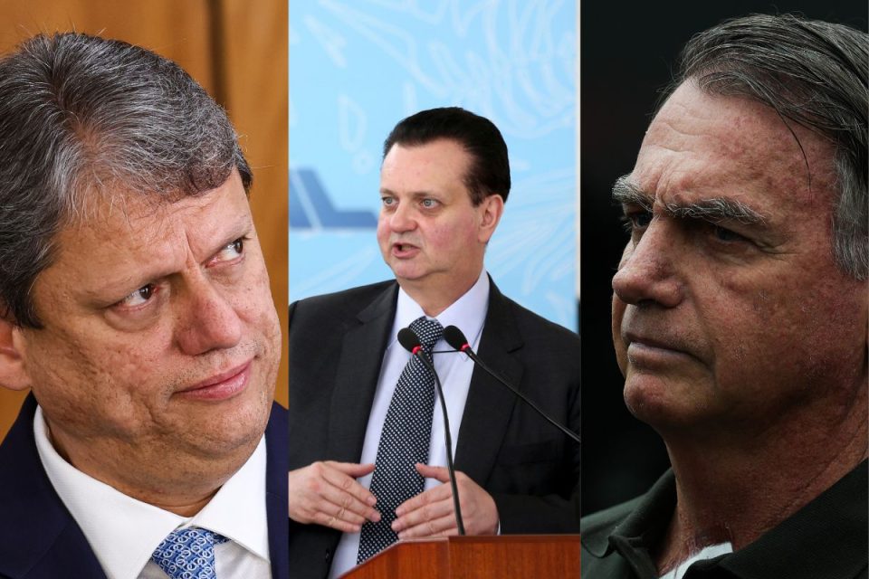 Gilberto Kassab Tarcísio de Freitas e Jair Bolsonaro