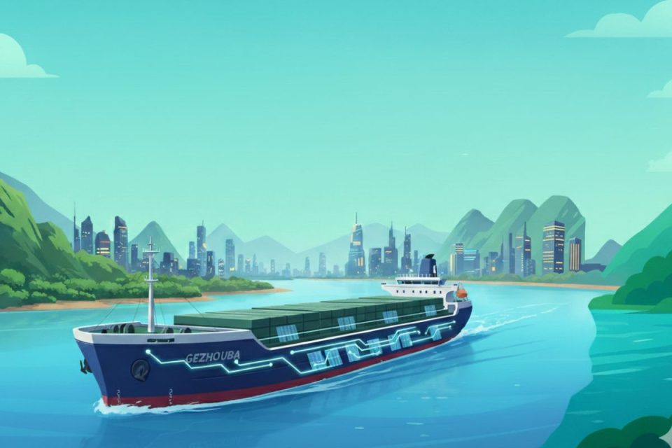 China lança o “Gezhouba”, maior navio graneleiro totalmente elétrico do mundo