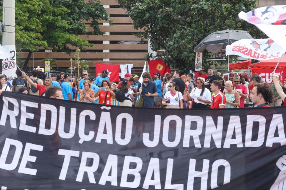 Protesto para redução da jornada de trabalho