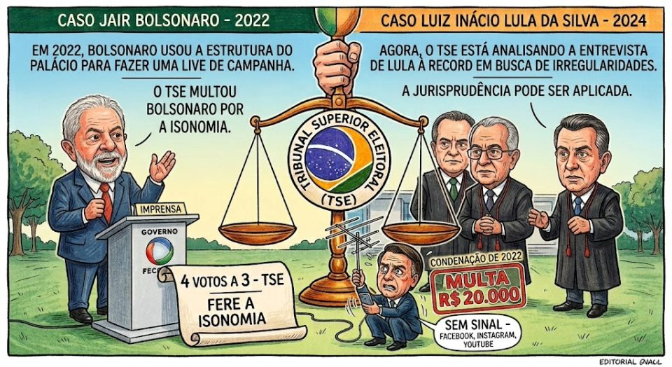 Presidente Lula entrou na mira do TSE ao conceder entrevista à Rede Record