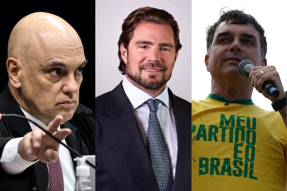 Alexandre de Moraes/Daniel Vorcaro/Flávio Bolsonaro