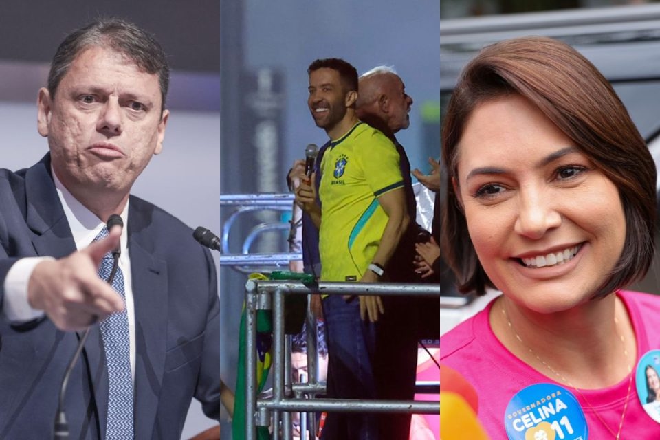Tarcísio, Janones e Michelle Bolsonaro