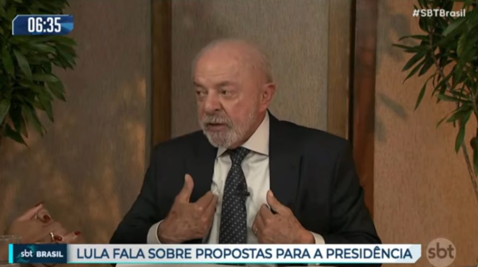 Lula concede entrevista ao SBT Brasil em 19/10/2026