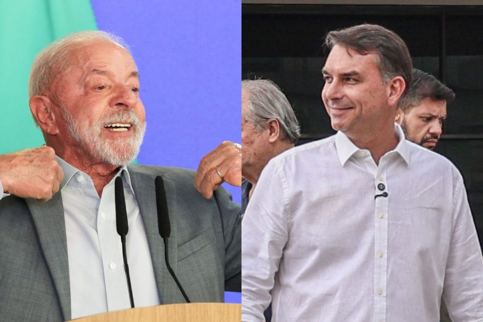 Lula e Flávio Bolsonaro