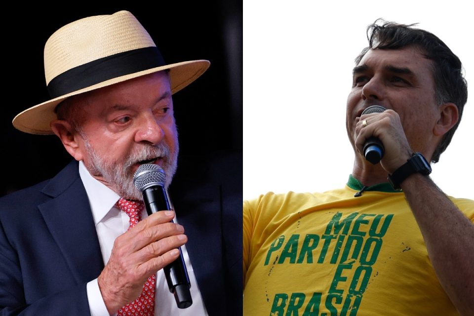 Lula e Flávio Bolsonaro
