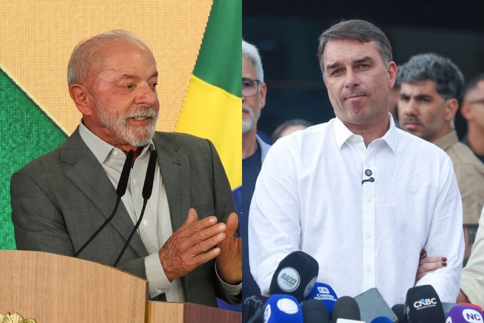 Lula e Flávio Bolsonaro