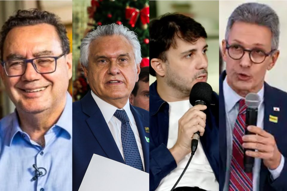 Augusto Cury (Avante), Ronaldo Caiado (PSD), Renan Santos (Missão) e Romeu Zema (Novo)