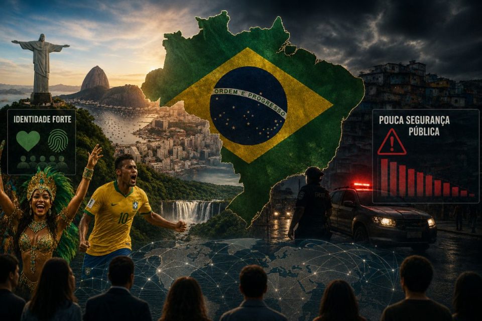 Pesquisa aponta que Brasil é avaliado como um país com identidade forte, mas pouca segurança pública