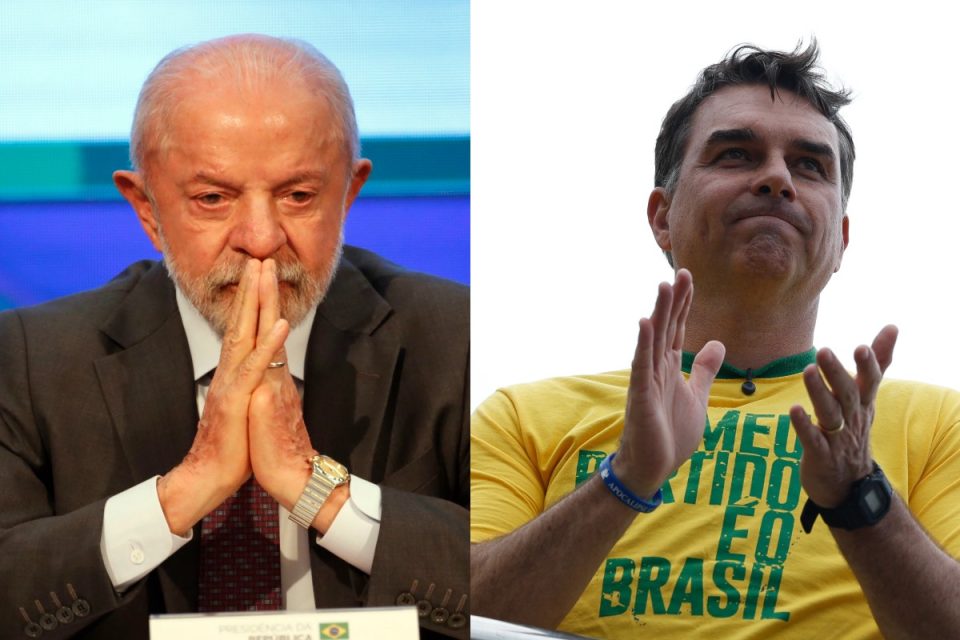 Lula e Flávio Bolsonaro